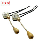 2pcs Universal Ceiling Fan Wall Light Replacement Pull Chain Cord Switch Control M5B2