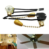 2pcs Universal Ceiling Fan Wall Light Replacement Pull Chain Cord Switch Control M5B2 - Top-Down View