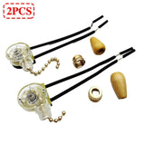 2pcs Universal Ceiling Fan Wall Light Replacement Pull Chain Cord Switch Control M5B2