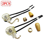 2pcs Universal Ceiling Fan Wall Light Replacement Pull Chain Cord Switch Control M5B2