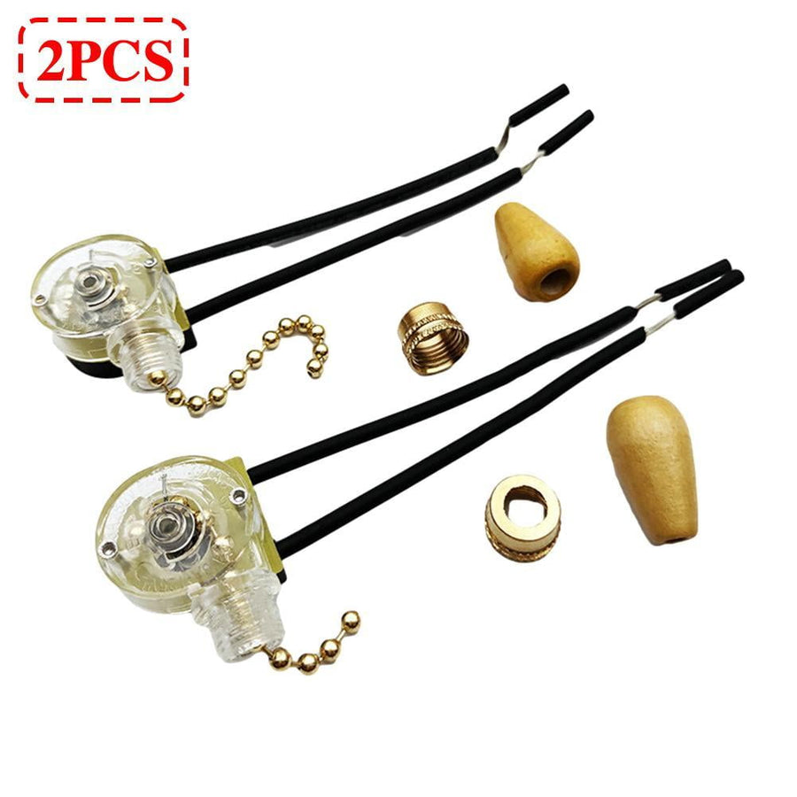 2pcs Universal Ceiling Fan Wall Light Replacement Pull Chain Cord Switch Control M5B2