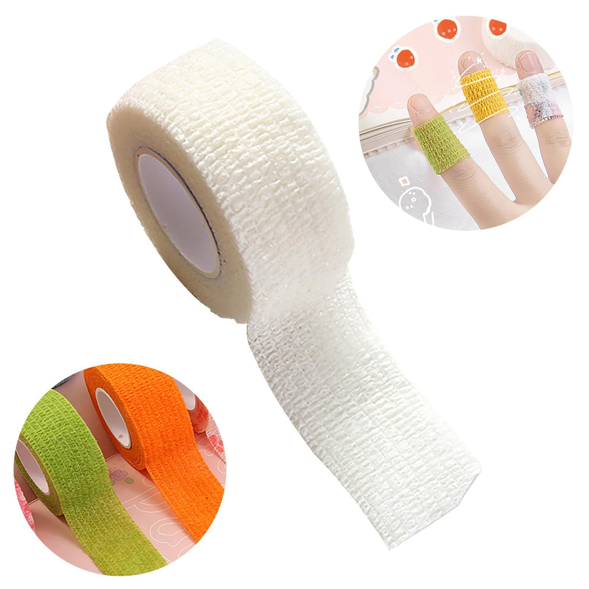 Finger Bandage , Finger Protection, Anti-Wear Hand Tape, Learning Tools, Self-Adhesive Finger Guards, 9 Pack 1"Self Adhesive Wrap Self Stick Wrap for Ankle Wrist Finger Z1-A