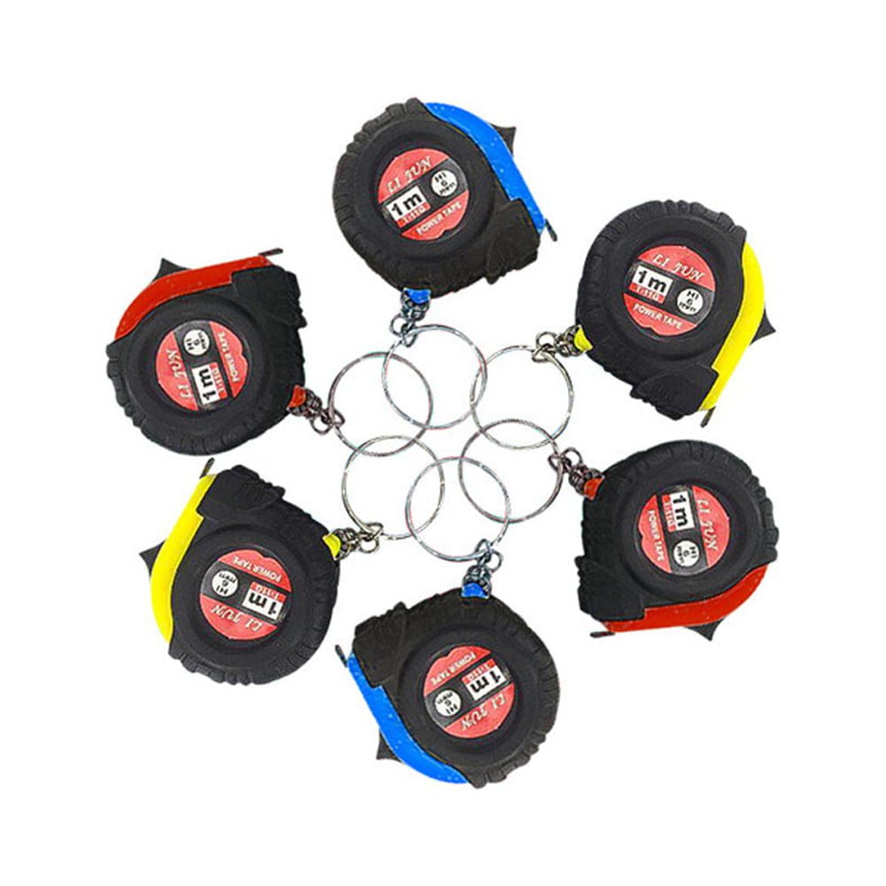 Ruler Retractable Tape Size Metric Measure 1m Pocket Chain color Key Random Tools & Home Improvement, Key ring design, you can it anywhere you want Random