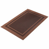 Elegant Woven Vinyl PVC Dining Placemats, Stain‑Resistant Heat‑Proof Non‑Slip Table Mats with Matching Coasters for Home Kitchen, Brown