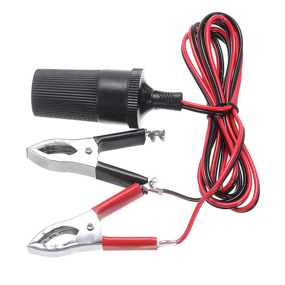 12V Battery Clip To Car Cigarette Lighter Female Socket Clamp Adapter Cable H6N5