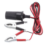 12V Battery Clip To Car Cigarette Lighter Female Socket Clamp Adapter Cable H6N5 - Side View