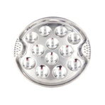 Baking Trays and Trays , Stainless Escargot Plates with 12 Compartment Holes Escargot Baking Dish Seafood Plate Dishes for Home Restaurant Hotel Kitchen As shown