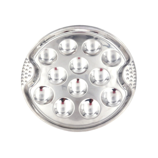 Baking Trays and Trays , Stainless Escargot Plates with 12 Compartment Holes Escargot Baking Dish Seafood Plate Dishes for Home Restaurant Hotel Kitchen As shown