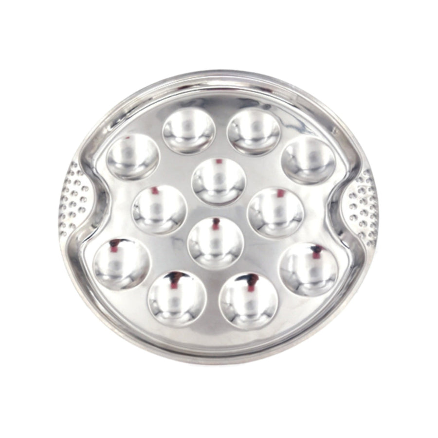 Baking Trays and Trays , Stainless Escargot Plates with 12 Compartment Holes Escargot Baking Dish Seafood Plate Dishes for Home Restaurant Hotel Kitchen As shown