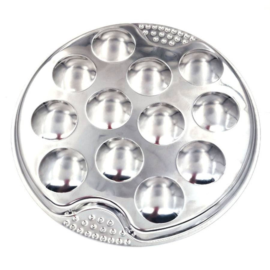 Baking Trays and Trays , Stainless Escargot Plates with 12 Compartment Holes Escargot Baking Dish Seafood Plate Dishes for Home Restaurant Hotel Kitchen As shown
