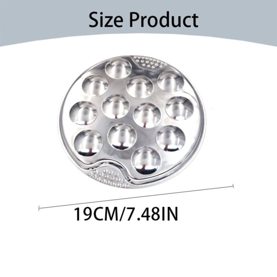 Baking Trays and Trays , Stainless Escargot Plates with 12 Compartment Holes Escargot Baking Dish Seafood Plate Dishes for Home Restaurant Hotel Kitchen As shown