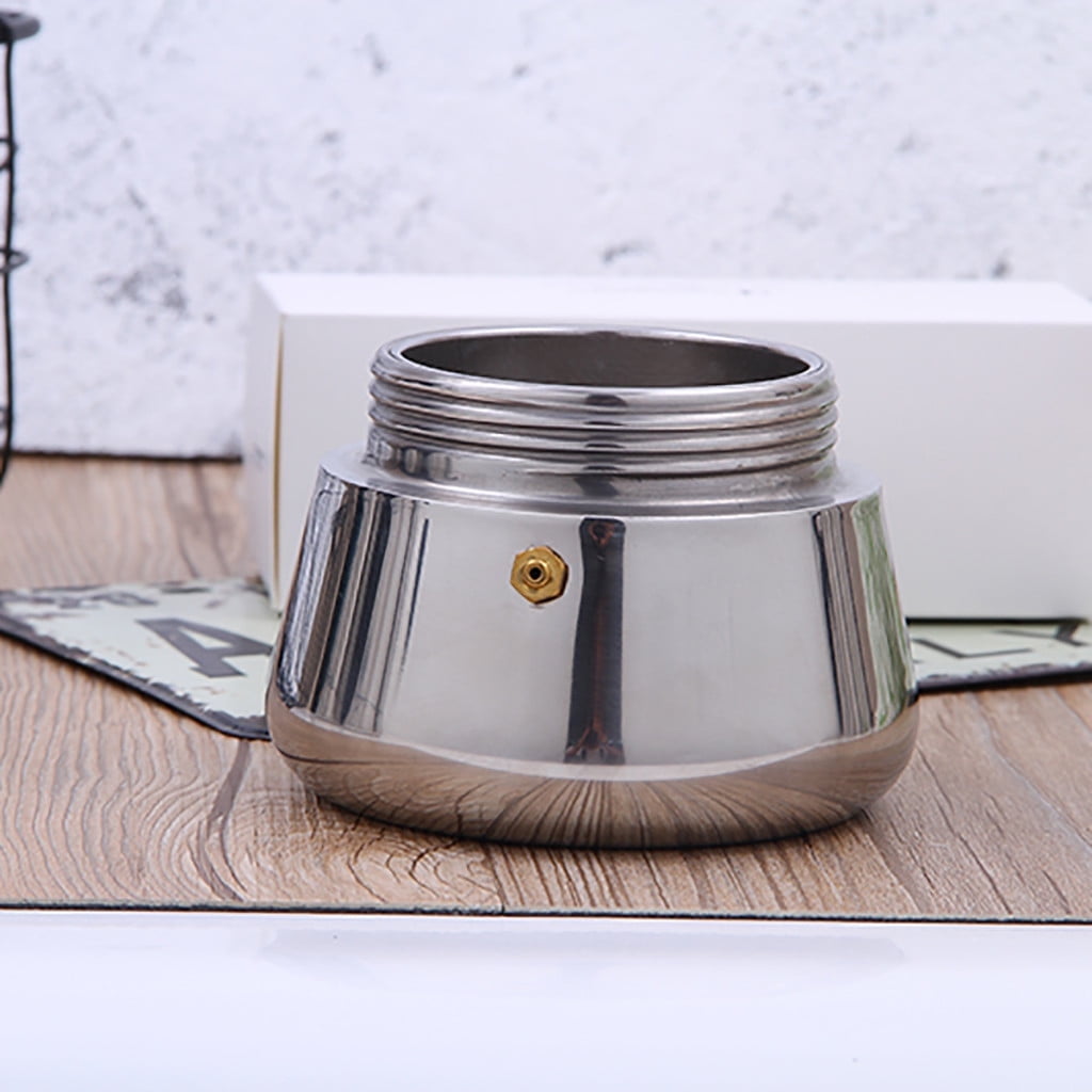 Coffee Maker (2 Cup Capacity) Stainless Steel Mocha Espresso Latte Percolator Stove Top Coffee Maker Pot Too 15x7.8cm Silver