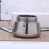 Coffee Maker (2 Cup Capacity) Stainless Steel Mocha Espresso Latte Percolator Stove Top Coffee Maker Pot Too 15x7.8cm Silver
