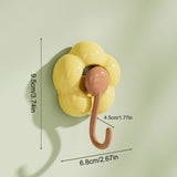Hooks, Traceless Hook, Sunflower Shaped Suction Cup Hooks for Hanging Without Drilling Leaving No Marks. Strong Vacuum Suction Hooks for Kitchen Living Room and Bathroom. Z4-A - Front View
