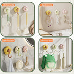 Hooks, Traceless Hook, Sunflower Shaped Suction Cup Hooks for Hanging Without Drilling Leaving No Marks. Strong Vacuum Suction Hooks for Kitchen Living Room and Bathroom. Z4-A