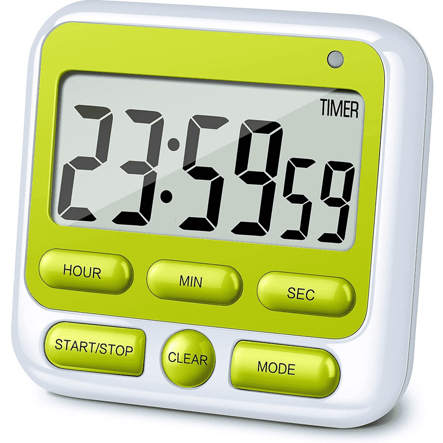 Digital Countdown Kitchen Timer -Count Up Down Magnetic Timer Clock for Cooking Baking Gym Students Green