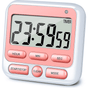 Digital Countdown Kitchen Timer -Count Up Down Magnetic Timer Clock for Cooking Baking Gym Students Pink