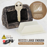 Hide-a-Spare-Key Fake Rock - Looks & Feels like Real Stone - Safe for Outdoor Garden or Yard, Geocaching (1) - Rear View