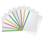 10X Folder Drawer 10Pcs Transparent File Folder Sliding Bar Report For Report Display Cover Organizer One Size Clear