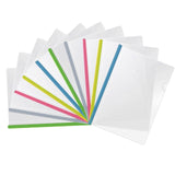 10X Folder Drawer 10Pcs Transparent File Folder Sliding Bar Report For Report Display Cover Organizer One Size Clear