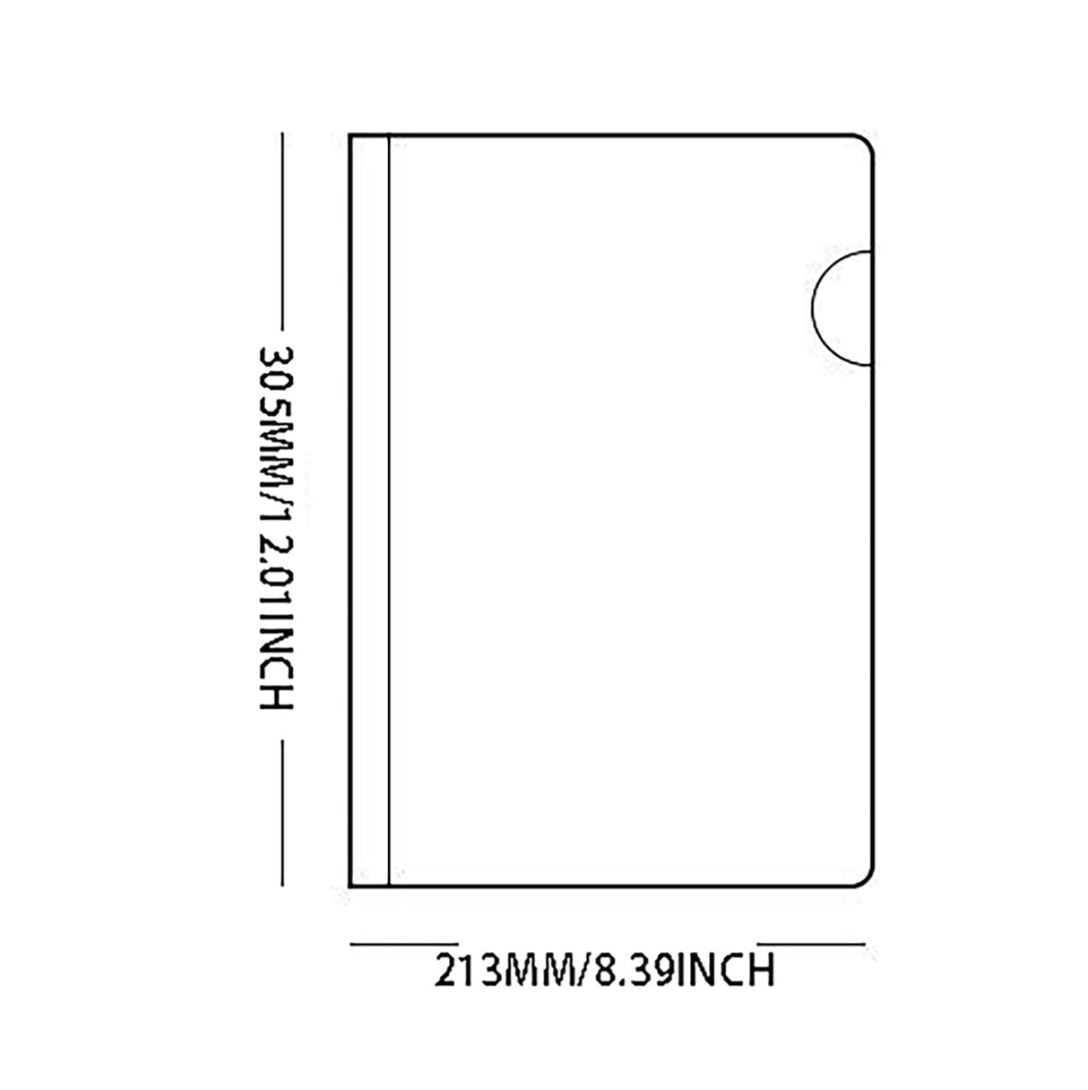 10X Folder Drawer 10Pcs Transparent File Folder Sliding Bar Report For Report Display Cover Organizer One Size Clear