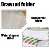 10X Folder Drawer 10Pcs Transparent File Folder Sliding Bar Report For Report Display Cover Organizer One Size Clear