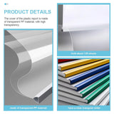 10X Folder Drawer 10Pcs Transparent File Folder Sliding Bar Report For Report Display Cover Organizer One Size Clear - 45-Degree Angle