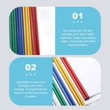 10X Folder Drawer 10Pcs Transparent File Folder Sliding Bar Report For Report Display Cover Organizer One Size Clear