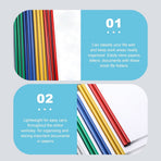 10X Folder Drawer 10Pcs Transparent File Folder Sliding Bar Report For Report Display Cover Organizer One Size Clear