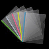 10X Folder Drawer 10Pcs Transparent File Folder Sliding Bar Report For Report Display Cover Organizer One Size Clear