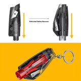 In 1 Car Window Glass Breaker Blue a , 1x Car Window Breaker Car Hammer Mini Window Belt Cutting Multi Functional Escape Hammer God Device Car Emergency Kit 3.9