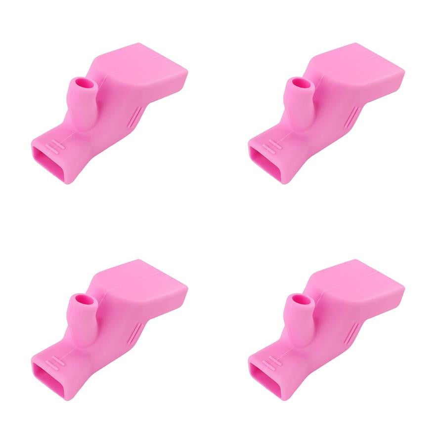 Silicone Faucet Extender 4Pcs Pink , 4*Extender Silicone Faucet Extender Brushing Teeth, Mouthwash and Hand Washing Extender One Size Pink