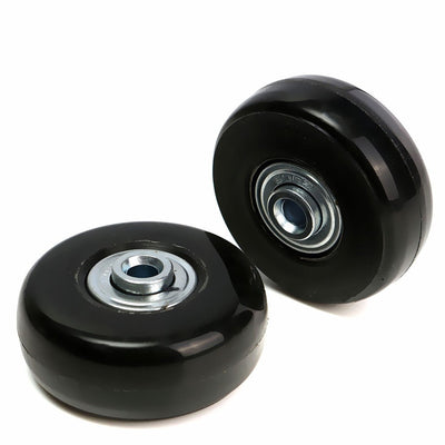 1 Pair of Wheels (Two) Replacement Wheels for Suitcase Rubber Wheels Replacement Wheels Wheel for Trolley Hard Case Wheels with 1 Pairs of 6 Mm Ball Bearings Spare Parts Kit One Size Black