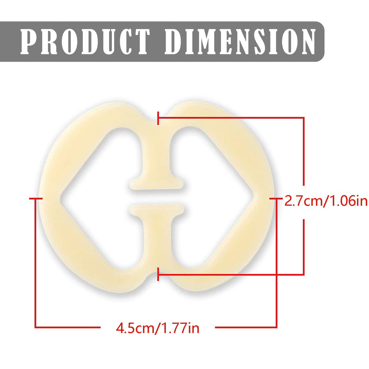 Invisible Underwear Anti-Slip Buckle , 1 Anti-Slip Buckle*10 1Pcs Bra Fastener Ergonomic Design Multi Function Plastic Women Bra Straps Holder Sewing One Size*10 Beige*10