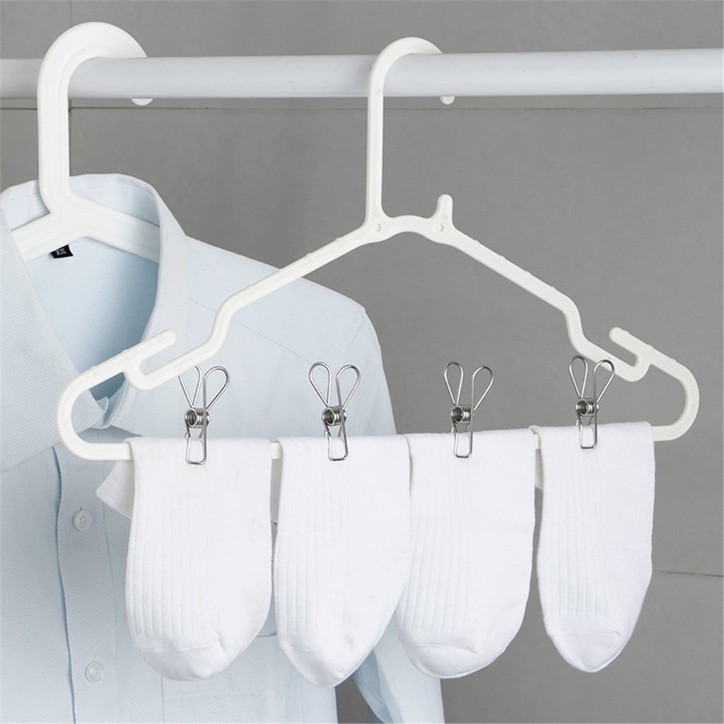 Clothespins 20Pcs 5.5Cm Opp Bag , 20 * Outdoor Camping Clothes Drying Rack Clip Hanging Outdoor Travel Windproof Clothes Line Drying Rack Clamp 20Pcs One Size Silver