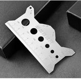 Screw Measuring Tape , 1 Measuring Ruler Precisions Screw Gauges Accurate Measurement Tool Screw Measuring Card Portable Screw Size Measuring for 4Mm/5Mm One Size Silver