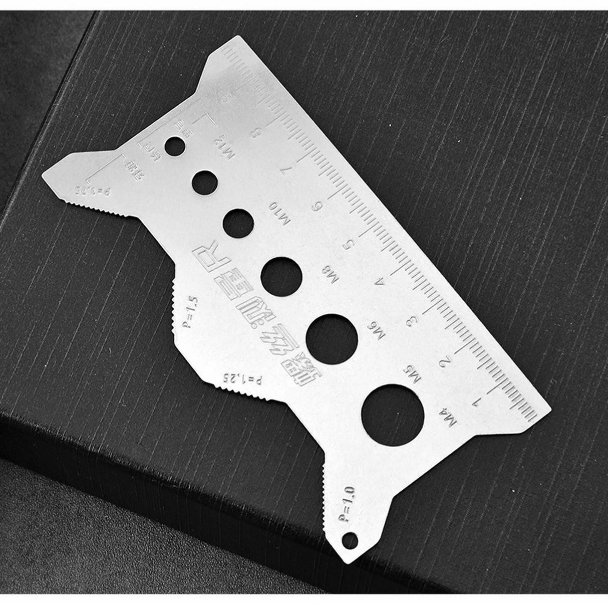 Screw Measuring Tape , 1 Measuring Ruler Precisions Screw Gauges Accurate Measurement Tool Screw Measuring Card Portable Screw Size Measuring for 4Mm/5Mm One Size Silver