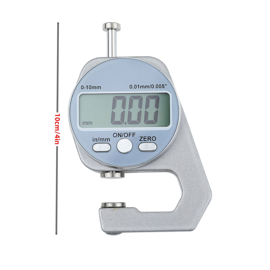 Thickness Meter Precision Digital Thickness Gauge High Precision Electronic Micrometer (Flat Head 0-10Mm) , Precisions Digital Thickness Gauges High Accuracy Electronic Micrometers With（0 10Mm） One Size Silver