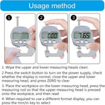Thickness Meter Precision Digital Thickness Gauge High Precision Electronic Micrometer (Flat Head 0-10Mm) , Precisions Digital Thickness Gauges High Accuracy Electronic Micrometers With（0 10Mm） One Size Silver