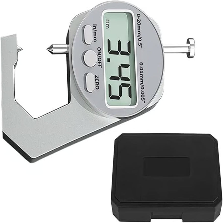 Thickness Meter Precision Digital Thickness Gauge High Precision Electronic Micrometer (Flat Head 0-10Mm) , Precisions Digital Thickness Gauges High Accuracy Electronic Micrometers With（0 10Mm） One Size Silver