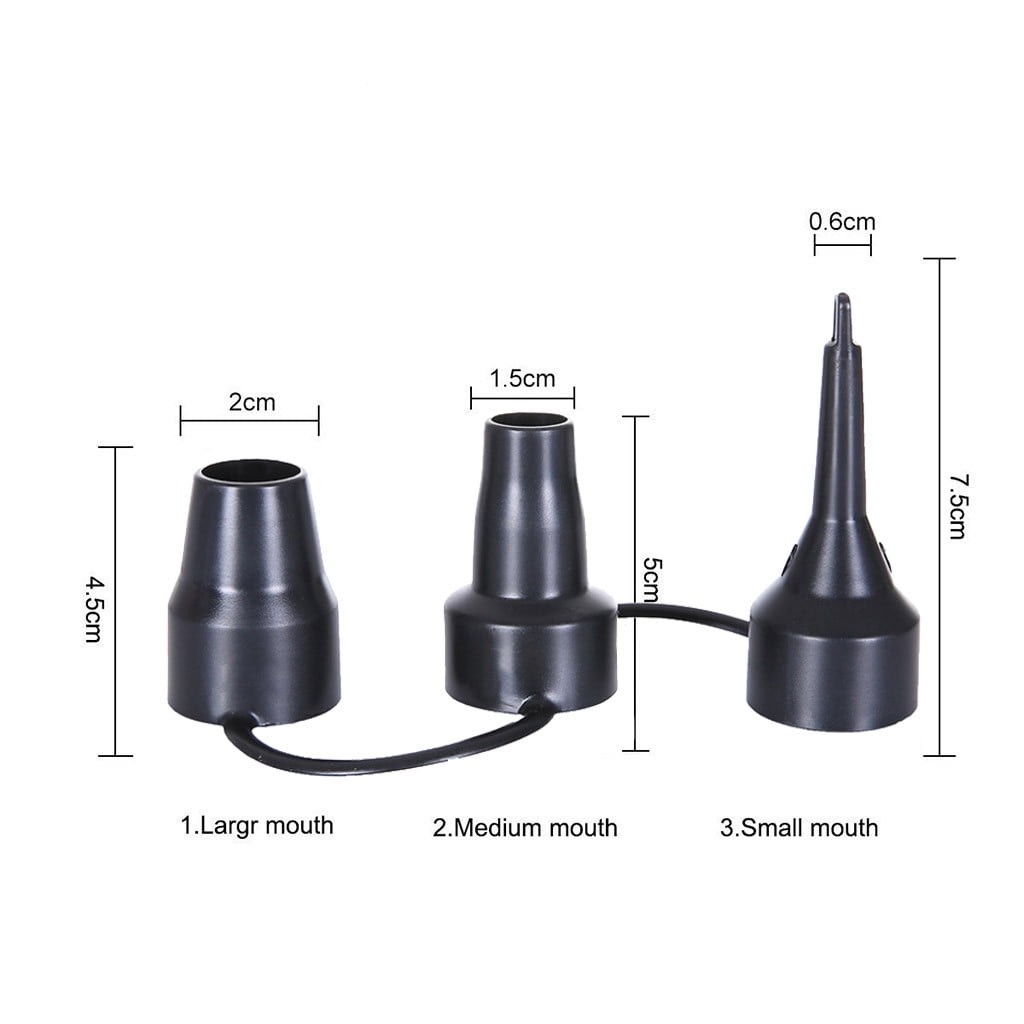 Sizes Plastic 3 Nozzle Nozzle Adaptor Inflator Air Replacement Head Nozzles Tools & Home Improvement, 1X Air Pump Nozzle(Blackplastic) One Size Black