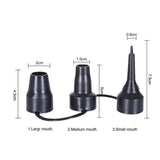 Sizes Plastic 3 Nozzle Nozzle Adaptor Inflator Air Replacement Head Nozzles Tools & Home Improvement, 1X Air Pump Nozzle(Blackplastic) One Size Black - 45-Degree Angle