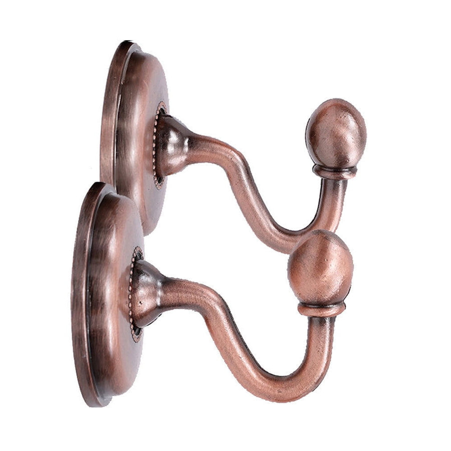 European Style Coat Hook Wall Hook A19 Red Bronze 2Pc European Style Coat Hook Wall Hook, 4Pc Screws 2X Metal Curtain Holdback Wall Tie Back Hooks Hanger Holder Window Curtain Hooks One Size Rose Gold