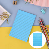 1 Pads Lined Sticky Notes 4x6 Sticky Notes with Lines Self Stick Note Pads 8 Bright Multi Colors 50 Sheet/Pad, Note x1 Lake Blue Horizontal line sticky notes Red
