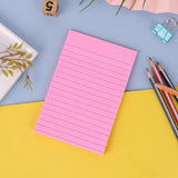 1 Pads Lined Sticky Notes 4x6 Sticky Notes with Lines Self Stick Note Pads 8 Bright Multi Colors 50 Sheet/Pad, Note x1 Lake Blue Horizontal line sticky notes Red - Top-Down View