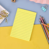 1 Pads Lined Sticky Notes 4x6 Sticky Notes with Lines Self Stick Note Pads 8 Bright Multi Colors 50 Sheet/Pad, Note x1 Lake Blue Horizontal line sticky notes Red