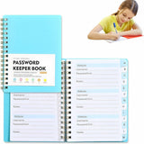 Password Book Password Book with Personal Alphabet Label Internet Address and Password Headquarters Password Log, A Spiral Code Book Spiral code book Grey