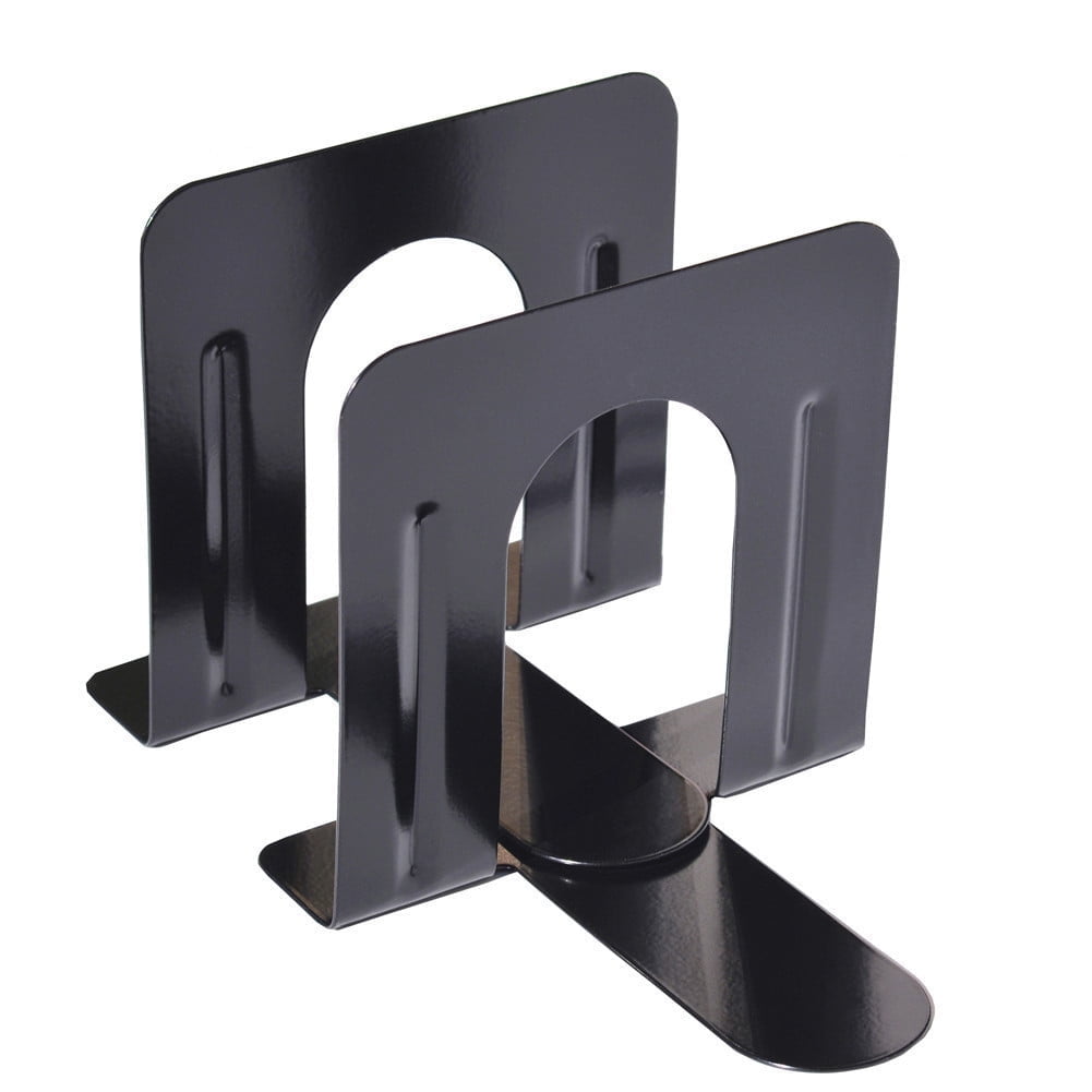 1 1/4 Bookends Gauge Economy Pair x 3/4 Standard Heavy 5 x 5 4 & Stationery, 2Pc Book Baffle Book Clip Board Book Clip Support One Size Black
