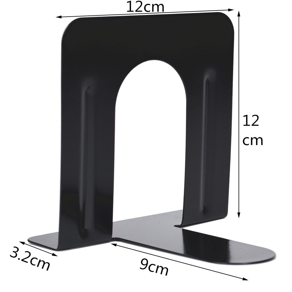 1 1/4 Bookends Gauge Economy Pair x 3/4 Standard Heavy 5 x 5 4 & Stationery, 2Pc Book Baffle Book Clip Board Book Clip Support One Size Black