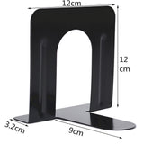 1 1/4 Bookends Gauge Economy Pair x 3/4 Standard Heavy 5 x 5 4 & Stationery, 2Pc Book Baffle Book Clip Board Book Clip Support One Size Black